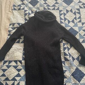 Tahari Black Turtleneck Sweater Dress